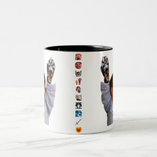 2 Couleurs la tasse de hobbHype avec font dans le genre