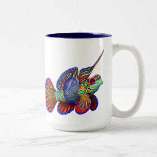 2 Couleurs La tasse de poissons de Dragonet Goby de mandarine