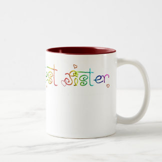 2 Couleurs La tasse de soeur la plus mignonne