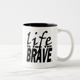 2 Couleurs La VIE EST POUR la tasse COURAGEUSE