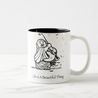 2 Couleurs La vie est une belle tasse de café de Bouddha de