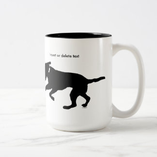 2 Couleurs laboratoire noir espiègle de la tasse 15oz à deux