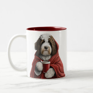 2 Couleurs Labradoodle, doré, bernedoodle tasse à café