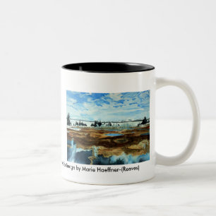2 Couleurs Lac Yellowstone dans la tasse d'hiver