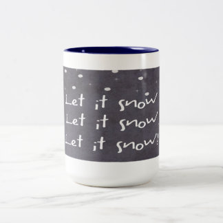 2 Couleurs Laissez lui neiger tasse de Noël