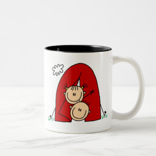 2 Couleurs Le bâton figure la tasse de tente de camping