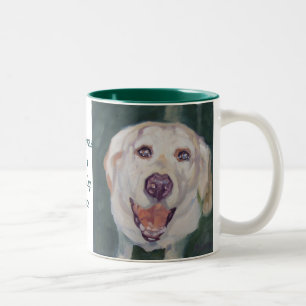 2 Couleurs Le bonheur de tasse de labrador retriever est.