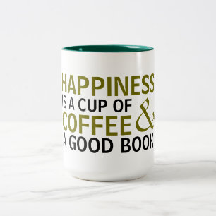 2 Couleurs le bonheur est une tasse de café bon livre design
