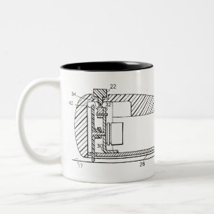 2 Couleurs Le brevet de souris de Doug Engelbart - la tasse
