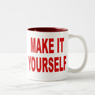 2 Couleurs Le do-it-yourself lui font vous-même la tasse de