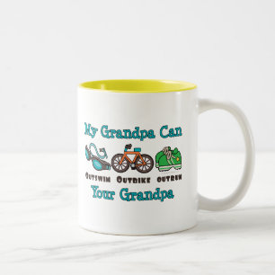 2 Couleurs Le grand-papa Outswim la tasse de triathlon