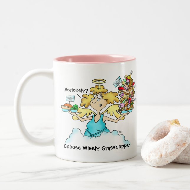 2 Couleurs Le moucheron choisissent sagement la tasse (Avec donut)