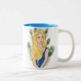 2 Couleurs Le paon fait varier le pas de la tasse 11oz