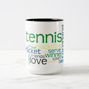 2 Couleurs Le tennis nomme la tasse