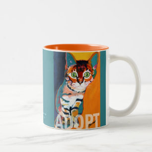 2 Couleurs Le tigre ADOPTENT la tasse par des brûlures de Ro