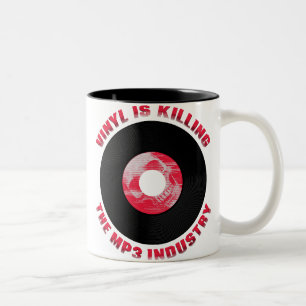 2 Couleurs Le vinyle tue la tasse de l'industrie MP3