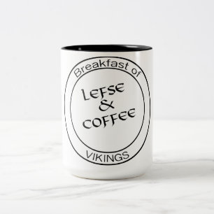 2 Couleurs Lefse et café - petit déjeuner de tasse de Vikin