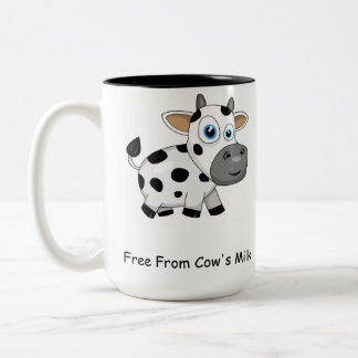 2 Couleurs Libérez de la tasse du lait de vache
