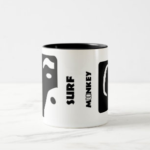 2 Couleurs Logo de Munkey de surf sur une tasse