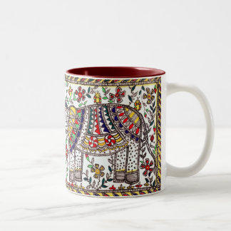 2 Couleurs Madhubani a inspiré la tasse de thé