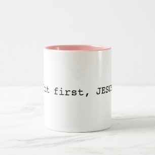 2 Couleurs mais d'abord, tasse de café inspirée de JÉSUS