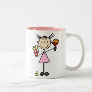 2 Couleurs Maïs éclaté et caramel Apple à la tasse juste