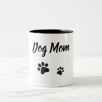 2 Couleurs Maman de chien avec la tasse d'empreintes de