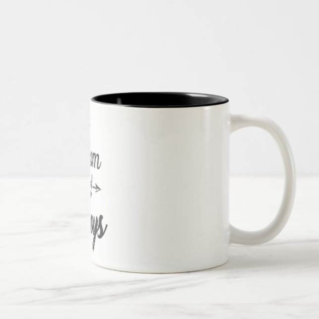 2 Couleurs Maman de tasse de café à deux tons de garçons (Droit)