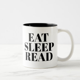 2 Couleurs Mangez le sommeil Lire la tasse   Joli livre Lover