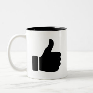 2 Couleurs "Manie maladroitement vers le haut" de la tasse de