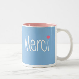 2 Couleurs Merci de Merci dans toute tasse de langue