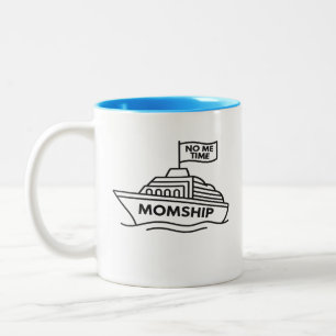 2 Couleurs MOMSHIP – Tasse à deux tons pour la vie drôle de m