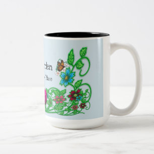 2 Couleurs Mon jardin est ma tasse heureuse d'endroit