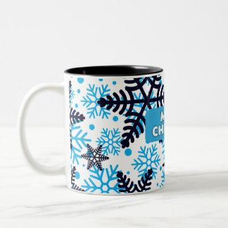 2 Couleurs Motif flocon de neige sur une tasse avec Joyeux No