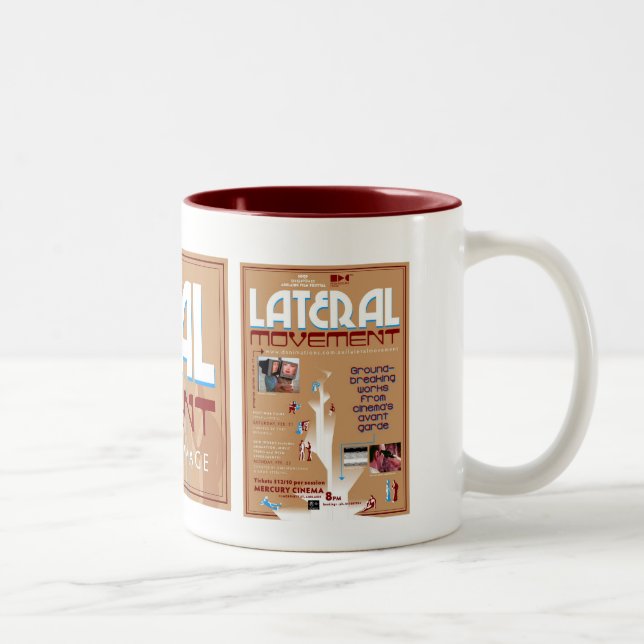2 Couleurs Mouvement latéral : Art et la tasse mobile d'image (Droit)