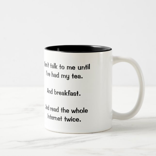 2 Couleurs "Ne me parlez pas" la tasse (Droit)