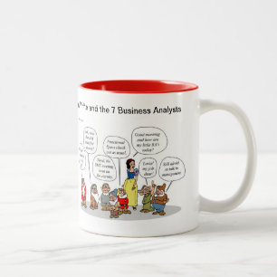 2 Couleurs Neige blanche et la tasse de 7 analystes