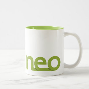 2 Couleurs Néo- tasse verte de logo