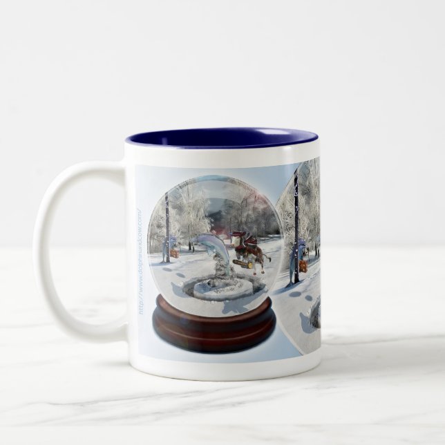 2 Couleurs Noël bleu - tasse (Gauche)
