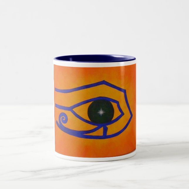 2 Couleurs Oeil égyptien de tasse de café de Ra (Centre)