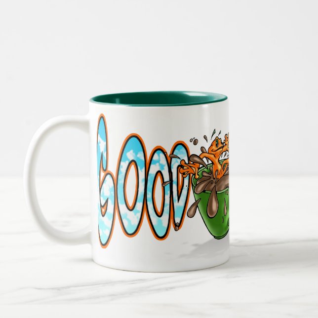 2 Couleurs Orange d'Illow - bonjour - tasse (Gauche)