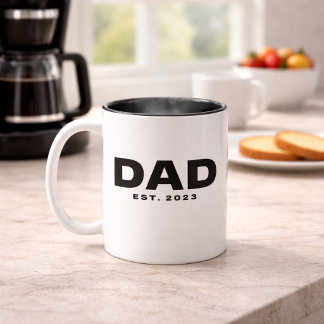 2 Couleurs Papa a établi une nouvelle tasse de cadeau pour pa