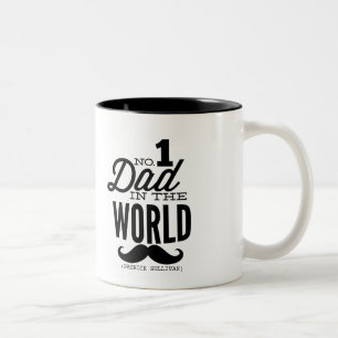 2 Couleurs Papa No.1 dans la tasse de moustache du monde