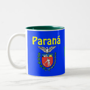 2 Couleurs Paraná, tasse de café d'état du Brésil Caneca