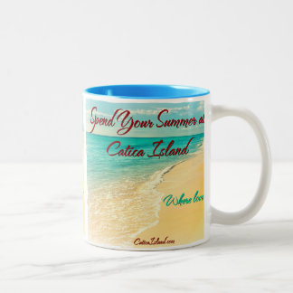 2 Couleurs Passez votre été à la tasse de café d'île de