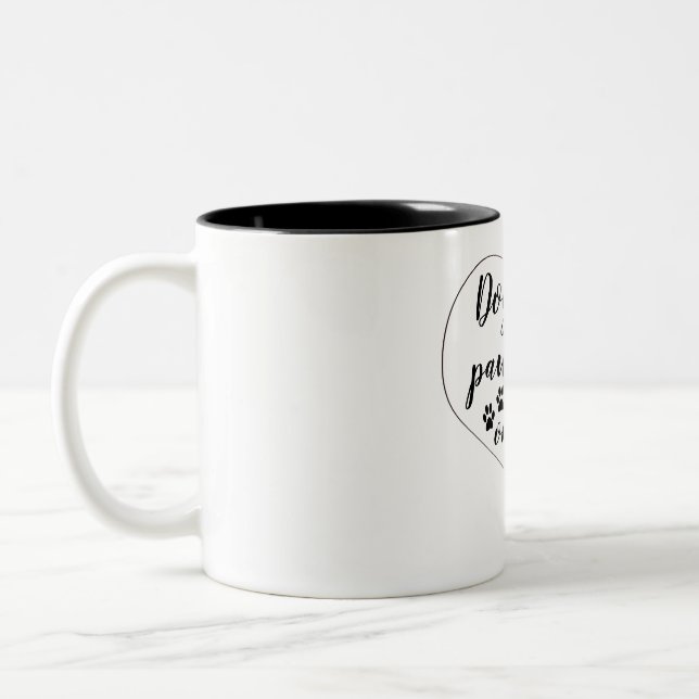 2 Couleurs Pawprints sur votre classique de tasse de coeur (Gauche)