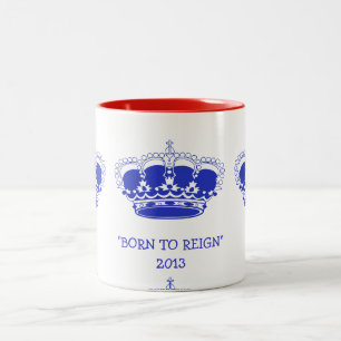 2 Couleurs Personnalisable "soutenu pour régner" tasse royal