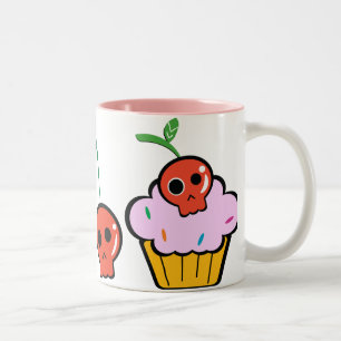 2 Couleurs Petit gâteau mauvais et tasse mauvaise de Cherrys