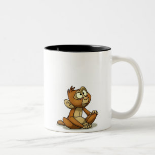 2 Couleurs Petite tasse de singe