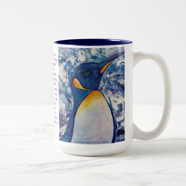 2 Couleurs Pingouin tasse 15oz pour deb (Droit)